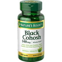 Nature&#39;s Bounty Black Cohosh 100 Capsules, 540 Mg Exp 2026 - $14.35