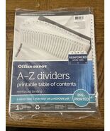 Office Depot A-Z Dividers W/ Printable Table Of Contents - $26.32 CAD