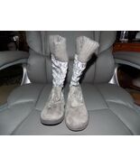 Disney Sonny With A Chance Grey Fabric Zip-Up Boots Size 3 Girl&#39;s EUC - €30,75 EUR