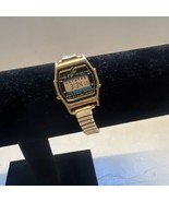 Timex Q 1988 Digital Women&#39;s Watch Gold Alarm Timer Chrono- New Battery - $39.55