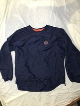 Vintage Nike University of Illinois Pull Over Jacket XL Navy Blue 100% P... - $26.00