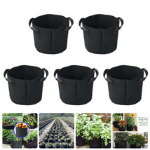 5pcs/lot 3/5/7 Gallon Plant Seedling Grow Bags Fabric Grow Pot Gardening Vegetab - £17.07 GBP+