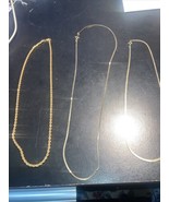 Vintage gold necklace lot of three - $44.49