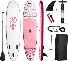 Inflatable Stand Up Paddle Board – Premium Sup For All Skill, Pink Simpl... - $258.92