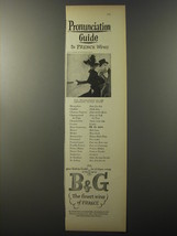 1953 B&amp;G Wines Ad - Pronunciation guide to French Wines - £14.78 GBP