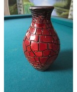 &quot;Zsolnay Pecs” Eosin Crackle Red Vase 6&quot; Tall Original [86] - $144.86 CAD