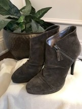 Nine West Rhona Women&#39;s Gray Suede Ankle Boot Size 9 - £24.85 GBP