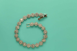 14K White Gold Plated Elegant High Fashion 1.56CT Diamond Tnnis Bracelet - £84.77 GBP