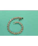 14K White Gold Plated Elegant High Fashion 1.56CT Diamond Tnnis Bracelet - $1,956.33 MXN