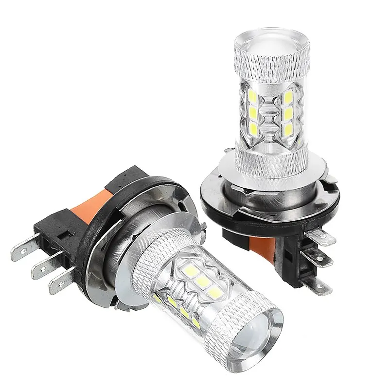 Super Bright 2PCS H15 LED Car Headlight Bulbs - 12V 6000K White - 80W, 8000lm - £18.15 GBP