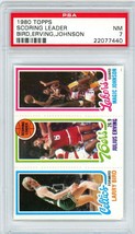 1980 Topps Larry Bird #34 Julius Erving Magic Johnson #139 Rookie PSA 7 P1256 - £4,366.63 GBP