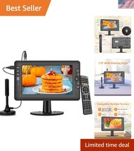 9-Inch Mini TV with Remote - Battery Operated for Travel, Camping &amp; Kitchen - $130.49
