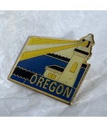 Oregon Lighthouse City State Souvenir Enamel Lapel Hat Pin Pinback - £4.59 GBP