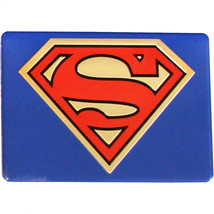 Superman Classic Logo Metal Magnet Blue - £7.82 GBP