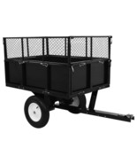 vidaXL Tipping Trailer Black Steel Large Detachable Tipping Trailer - $1,019.26 CAD
