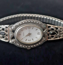 Vintage Watch Woman&#39;s Japan Movement Silver Tone Band Working Watch - $23.11