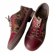 L&#39; Artiste by Spring Step &#39;Bibbie Rose Red&#39; Leather Casual Sneakers Size... - £59.21 GBP