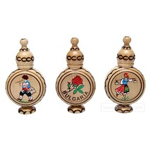 Handmade wooden wine vessel 2.1ml 0.3 % genuine Bulgarian rose oil   - $3.95