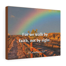  For We Walk By Faith 2 Corinthians 5:7 Bible Verse Canvas Chris - £59.58 GBP+