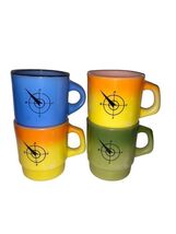 4 Vintage Fire King Anchor Hocking Compass Northwest Airlines Coffee Mug... - $54.00