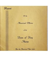 Troy Maine Annual Town Report Booklet 1952 New England Waldo County Hist... - $29.99