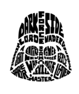 Darth Vader Typography Cut File SVG INSTANT DOWNLOAD  - $66.13 MXN