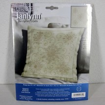 JANLYNN &quot;SNOWFLAKES&quot; CANDLEWICKING EMBROIDERY KIT NIP 14&quot; x 14&quot; USA GARB... - $32.43