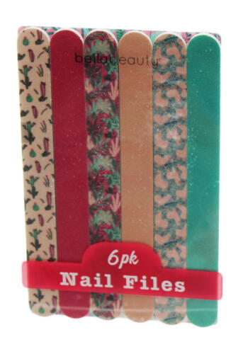 Nail Files Bella Beauty Assorted Designs Nail Files 6pcs - $3.85
