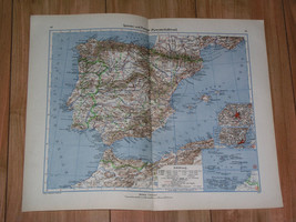 1943 Vintage Wwii Map Of Spain Africa Possessions Morocco Ceuta Melilla - £16.18 GBP