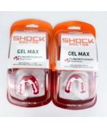 Shock Doctor Gel Max Fusion Youth 10 Mouthguard Fruit Punch Flavor Lot of 2 - £17.44 GBP
