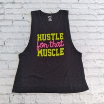 LA Gear Womens Tank Top Small Gray Activewear Hustle For That Muscle Shirt - $12.00