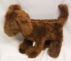 Vintage Antique B.J. Toy Fuzzy Brown Puppy Dog 13&quot; Plush Stuffed Animal Toy - £31.32 GBP