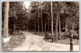 Crystal Falls Michigan BE-WA- BIC State Park Driveway RPPC c1940 Postcard E34 - $14.95