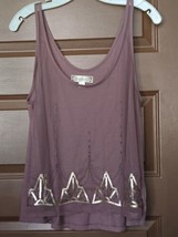 Designer Decree Sheer Boho Sequined Top Shirt Size XL  - $11.88