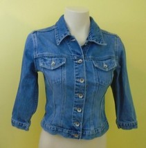 Old Navy Denim Girls Long Sleeve Button Up Blue Jean Jacket Size 14 - £10.08 GBP