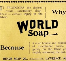World Soap Beach Soap Company 1894 Advertisement Victorian Why Because A... - $14.99