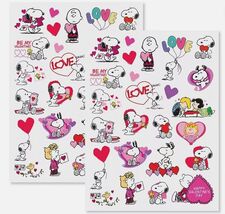 Peanuts Snoopy Charlie Brown Sally Valentine's Day Stickers 2 Pack - $12.86
