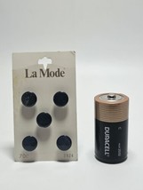 La Mode Vintage Buttons Original Card w Five 7/16&quot; Buttons (3924) - $9.48