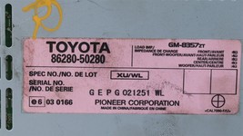 Toyota Lexus Pioneer Radio Stereo Amp Amplifier 86280-50280, GM-8357ZT image 2