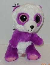 TY Silk Boom Boom Beanie Babies Boos The Panda Purple plush toy - £7.65 GBP