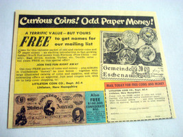 1964 Ad Littleton Coin Co., Littleton, New Hampshire - $7.99