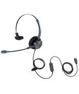 1 Ear Usb Headset With Microphone For Pc, Utra Comfort Office Work Headp... - £58.46 GBP