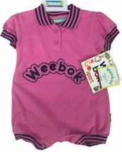 Vintage Weebok Sport by Reebok Infant Girls Pink Blue One Piece Romper S... - $51.43