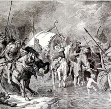 German Teutones Entering Gaul For War 1913 Plate Print 2 Page History DW... - $733.58 MXN