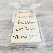 Stampendous  Friendly Messages Rubber Stamp Set Of Five Best Wishes  Tha... - £7.84 GBP