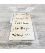 Stampendous  Friendly Messages Rubber Stamp Set Of Five Best Wishes  Tha... - £7.86 GBP