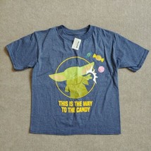 Star Wars Baby Yoda This Is The Way To Candy Shirt Boys Girls Size 7 Blue NEW - £11.83 GBP