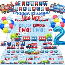 Chugga Chugga Two Two Party Supplies,Train 2Nd Birthday Party Supplies,2Nd Birth - £36.76 GBP