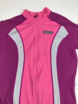 Hincapie Women’s LARGE Cycling Jersey Pink Purple White Bicycle ITALY Made - $29.65