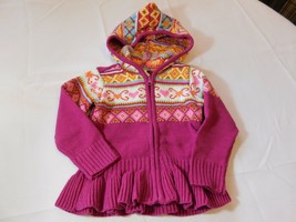 Children&#39;s Place Baby Girl&#39;s Zip Up Sweater Hoodie Jacket 24 Months Fusc... - $34.64